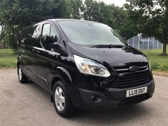 Ford Transit Custom 2.2 TDCi 125ps Low Roof D/Cab Limited Van Panel Van Diesel Black